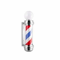 Karma Barber Pole D Chrome With Top Light