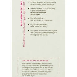 Dateline Professional Blue Celcon Tail Comb 8 510 - Stainless Steel Pin -Hairdressing Products 128005 4 38798