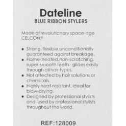 Dateline Professional Blue Celcon Teasing Comb With 5 Tails 8 1/4 3839 - Stainless Steel -Hairdressing Products 128009 4 05716