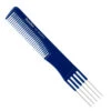 Dateline Professional Blue Celcon Teasing Comb With 5 Tails 7 1/2 Mkii - Stainless Steel -Hairdressing Products 128011 02971