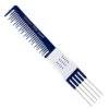 Dateline Professional Blue Celcon Teasing Comb With Rubber Grip And 5 Tails 8 105r - Stainless Steel -Hairdressing Products 128021 24968
