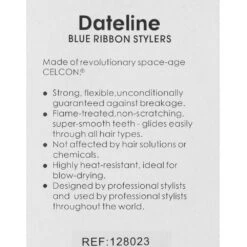 Dateline Professional Blue Celcon Teasing Comb With Rubber Grip And 5 Tails 7 1/2 302r - Plastic -Hairdressing Products 128023 4 29201