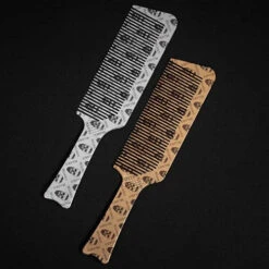 Pegasus Skulleto No 514a Silver Flat Topper Barber Comb -Hairdressing Products 128436 4 43075