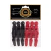 Premium Pin Company 999 Crocodile Clips - Black/red 6pc -Hairdressing Products 135556 43217