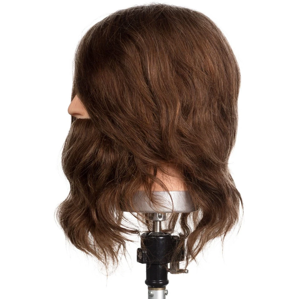 Dateline Professional Mannequin Medium Indian Hair With Beard Light Brown - James 4 Dateline Professional Mannequin Medium Indian Hair With Beard Light Brown - James - Image 2