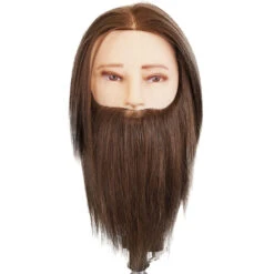Dateline Professional Mannequin Medium Indian Hair With Beard Light Brown - James
