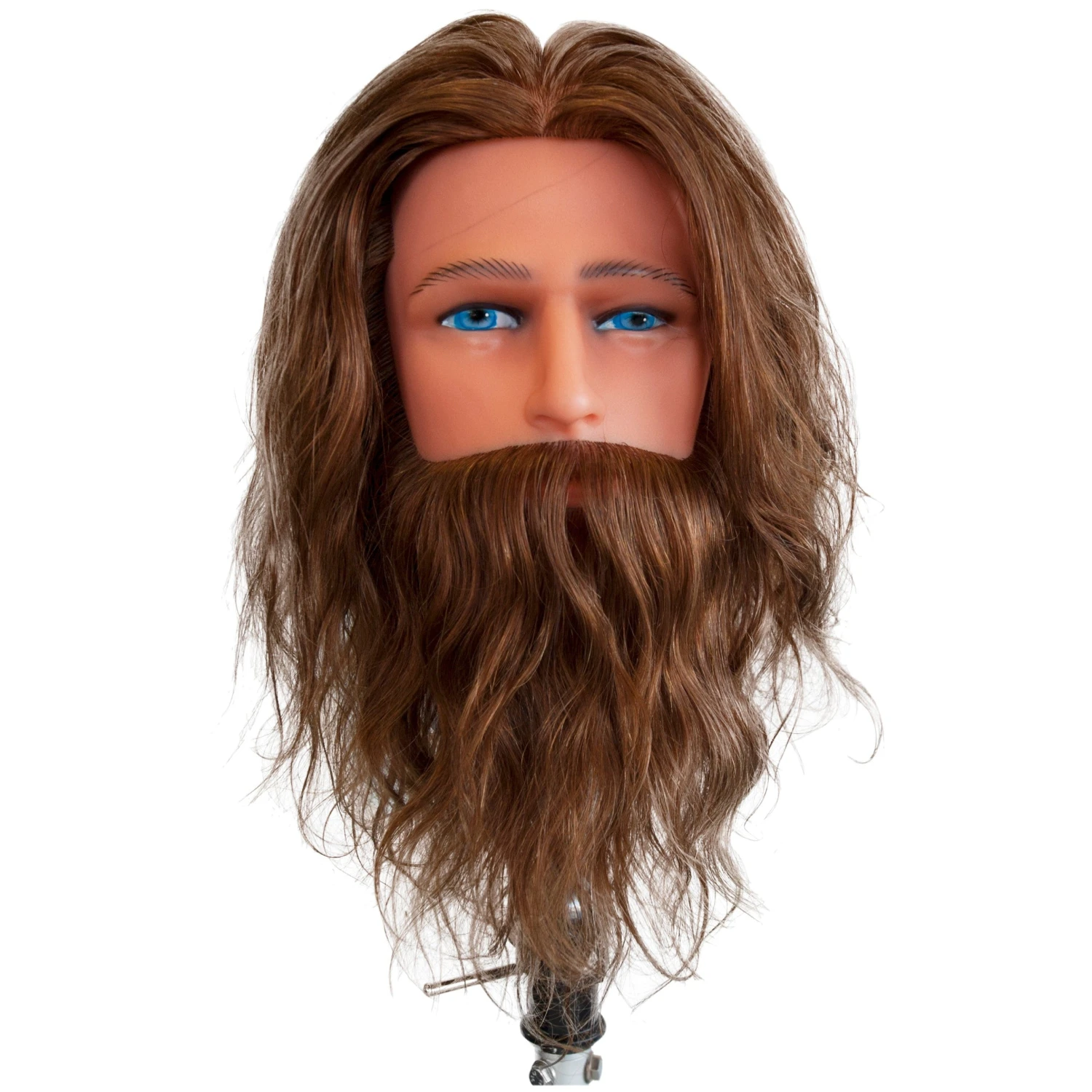 Dateline Professional Mannequin Medium Indian Hair With Beard Light Brown - George 3 Dateline Professional Mannequin Medium Indian Hair With Beard Light Brown - George