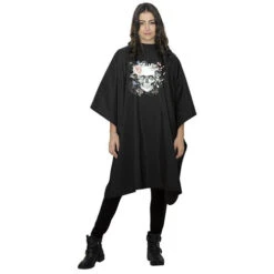 Salon Smart Fleur De Skull Cape - Black