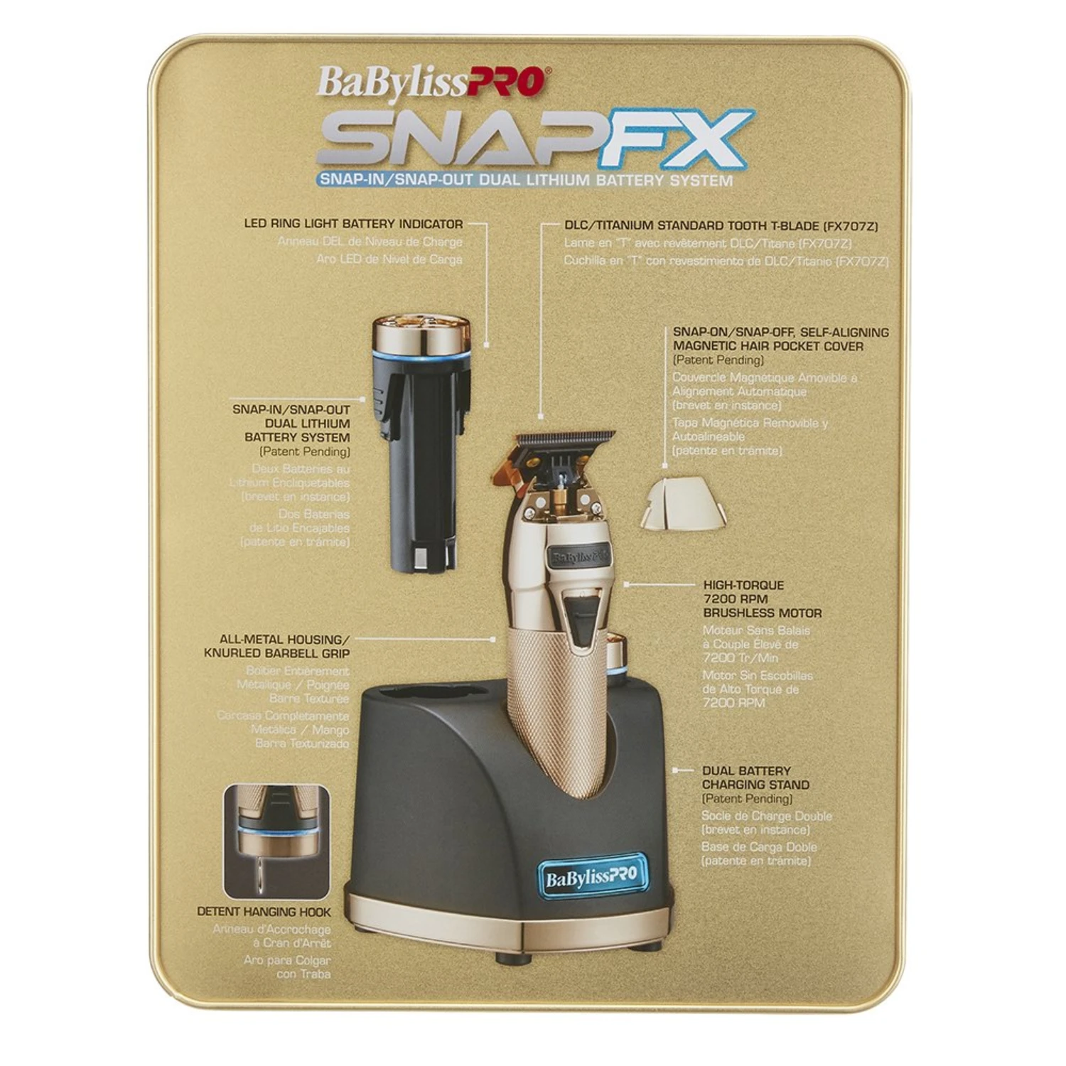 BaBylissPRO SnapFX Gold Trimmer 9 BaBylissPRO SnapFX Gold Trimmer - Image 7