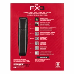 BaBylissPRO FX3 Professional High Speed Foil Shaver - Black -Hairdressing Products 162 0180 3 45364