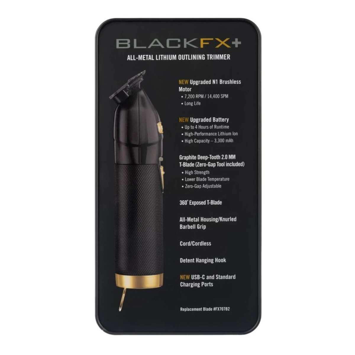 BaBylissPRO FX + Outliner Trimmer - Black 10 BaBylissPRO FX + Outliner Trimmer - Black - Image 8