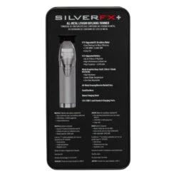 BaBylissPRO SilverFX+ All-Metal Lithium Outlining Trimmer -Hairdressing Products 162 0255 900797