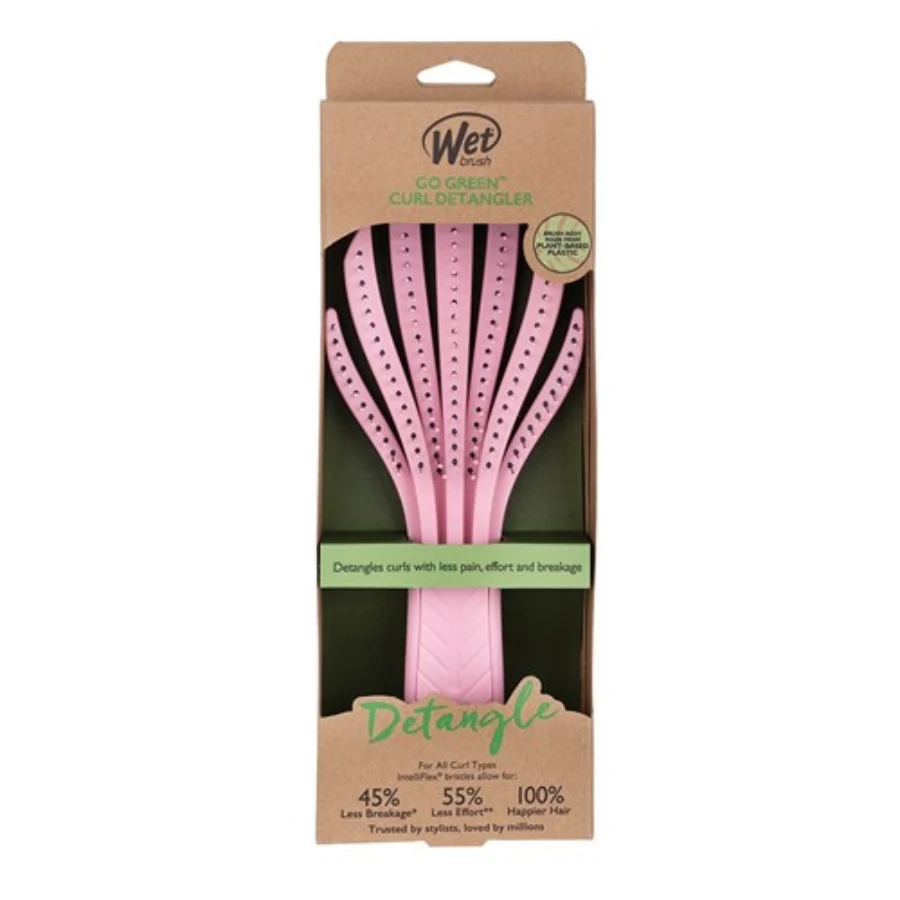 WetBrush Go Green Curl Detangler - Pink 5 WetBrush Go Green Curl Detangler - Pink - Image 3