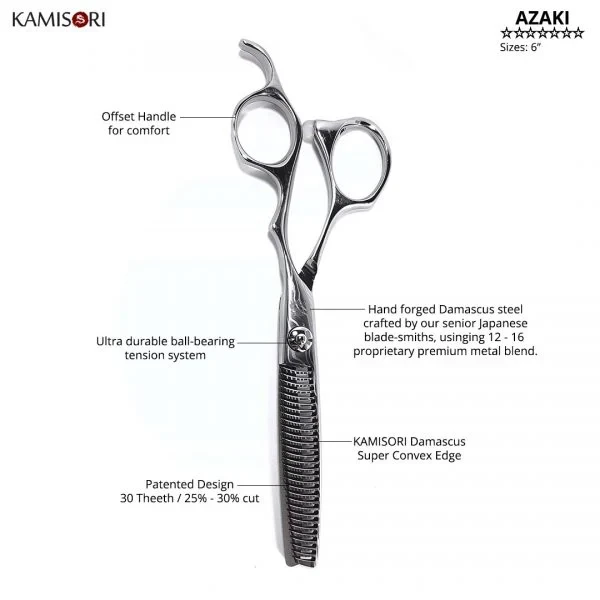 Kamisori Azaki Professional Texturizing Shears 4 Kamisori Azaki Professional Texturizing Shears - Image 2