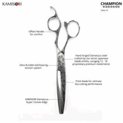 Kamisori Champion Professional Haircutting Shears 6 Kamisori Champion Professional Haircutting Shears -Hairdressing Products 2020 Info Champion 300x300 95115