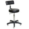 Stool -sprint All Black - Black Upholstery W/clicknclean Castors