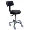 Stool Sprint Chrome - Black Upholstery