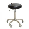 Stool Turbo Chrome - Black Upholstery -Hairdressing Products 43480C 2 turbo with chrome base 72583