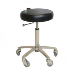 Stool Turbo Chrome - Black Upholstery