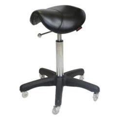 Saddle - No Back All Black - Black Upholstery W Clicknclean Castors