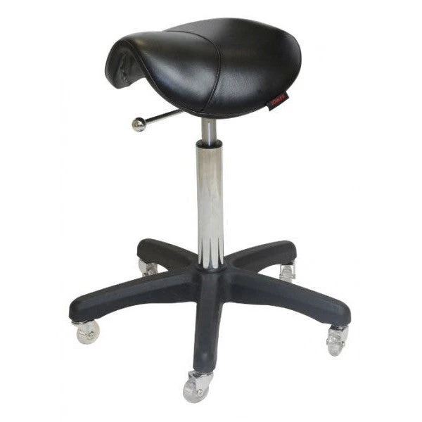 Saddle - No Back All Black - Black Upholstery W Clicknclean Castors 3 Saddle - No Back All Black - Black Upholstery W Clicknclean Castors