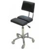 Stool - Dove Chrome - Black Upholstery 1 Stool - Dove Chrome - Black Upholstery -Hairdressing Products 43540 1 7 1 24085