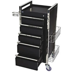 Twilight 5 Drawer Trolley - Chrome Frame