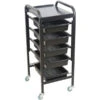 Apollo - 6 Tier Flat Top/metal Black -Hairdressing Products 44480 91633