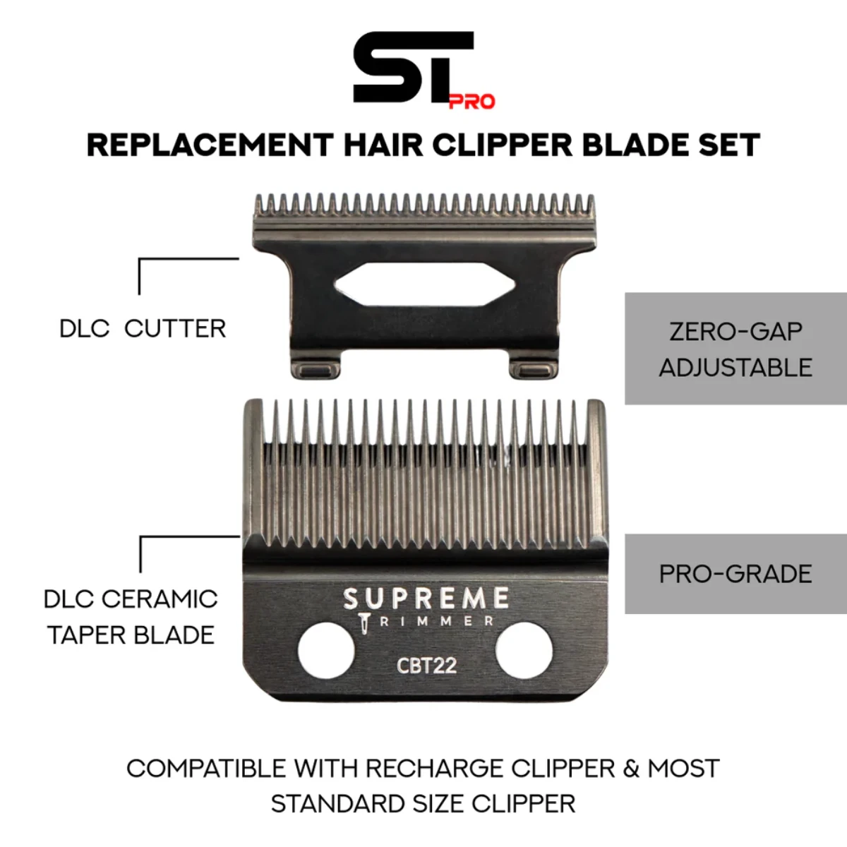 Supreme ST Taper Blade Replacement For Recharge Clipper 10 Supreme ST Taper Blade Replacement For Recharge Clipper - Image 8