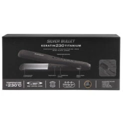Silver Bullet Keratin 230 Silver Titanium Wide Plates Straightener - 38mm -Hairdressing Products 900461 3 13986
