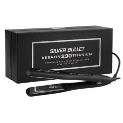 Silver Bullet Keratin 230 Silver Titanium Wide Plates Straightener - 38mm -Hairdressing Products 900461 4 86082