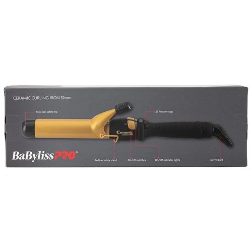 Babylisspro Ceramic Gold Curling Iron - 32mm 5 Babylisspro Ceramic Gold Curling Iron - 32mm - Image 3