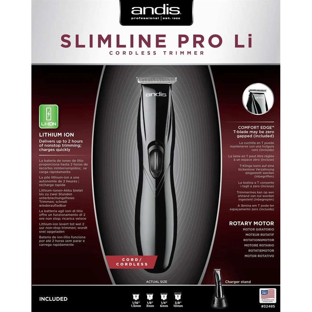 Andis Slimline Pro Li Trimmer Black 4 Andis Slimline Pro Li Trimmer Black - Image 2