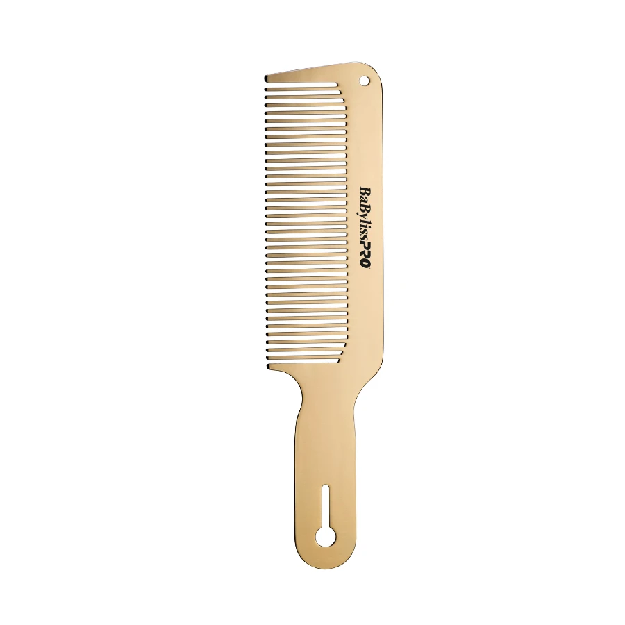 BaBylissPRO Barberology Metal Comb Set 2pc - Gold 4 BaBylissPRO Barberology Metal Comb Set 2pc - Gold - Image 2