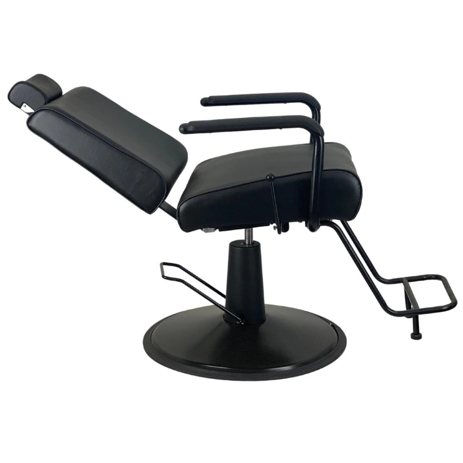 Cyrus Upholstery Reclining Salon Chair - Black 4 Cyrus Upholstery Reclining Salon Chair - Black - Image 2