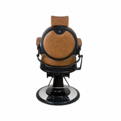 Harlem Barber Chair Tan Upholstery -Hairdressing Products Harlem Barber Chair TAN Back View 06081