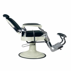 Havana White Frame Black Upholstery 9 Havana White Frame Black Upholstery -Hairdressing Products Havana White Frame Black Upholstery Side Open View 83319