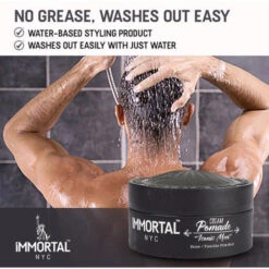 Immortal Nyc Iconic Men Cream Pomade 150ml -Hairdressing Products ImmortalNYCIconicMenCreamPomadeHairWax150ml9 700x 05255