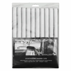 Wahl Pin Stripe Barbers Cape-white