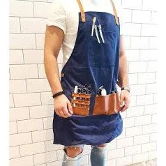 Barber Apron-denim Blue